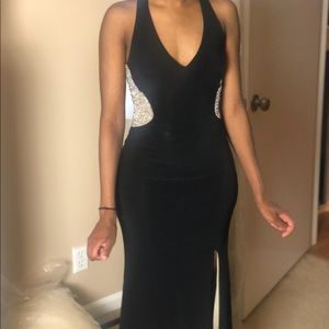 Elegant black tie formal dress